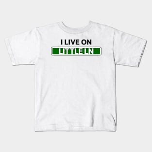 I live on Little Ln Kids T-Shirt